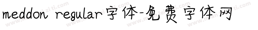 meddon regular字体字体转换